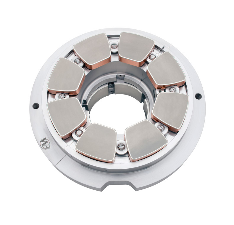 Combination tilt pad bearing with copper chrome (CuCr) backed thrust pads (MS range)