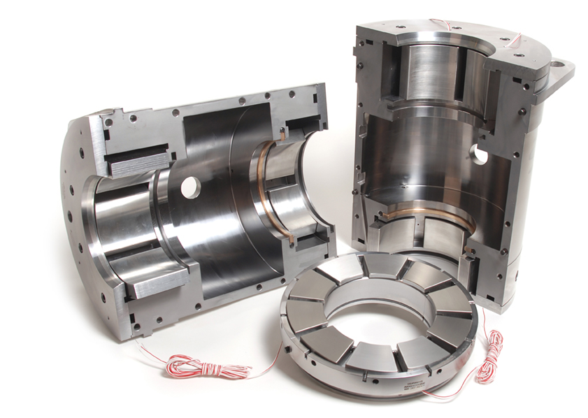 Horizontal bearing assembly with tilt pad journal and thrust bearings