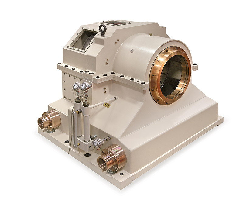 Horizontal pedestal bearing assembly for hydroelectric application