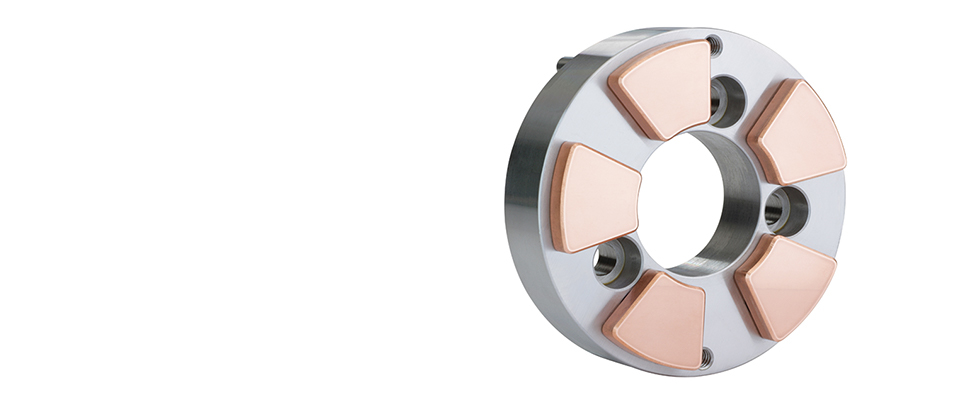 Flexure Pivot tilt pad thrust bearing with copper pads